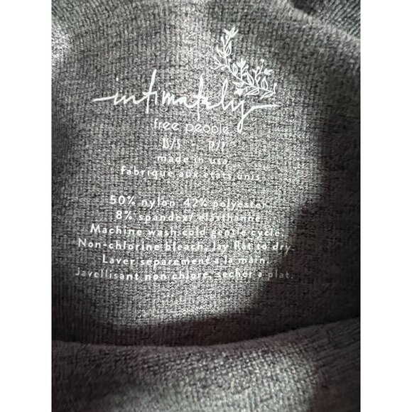 Free People Intimately Gray Bodysuit with Adjustable Straps, Size XS/S - Picture 3 of 5